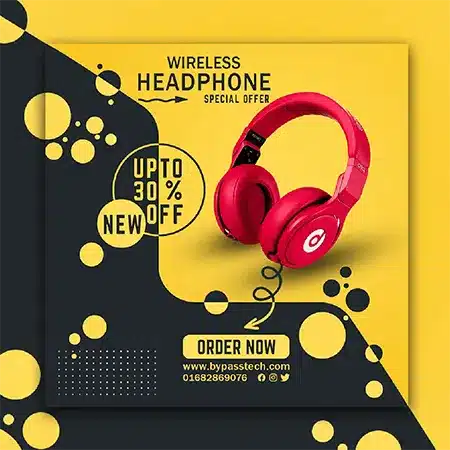 Wireless Headphones Ad Creative